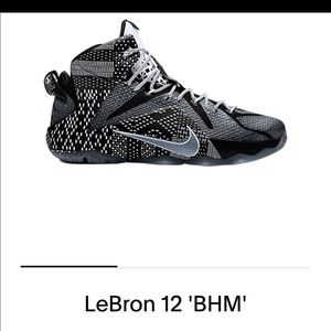 MENS LeBron 12 'BHM sneakers.